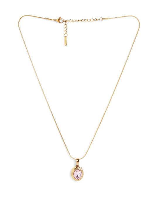 Ishin White  Colour Gold Plated Artificial Stones And Beads Chain