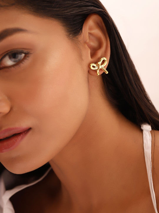 Ishin Gold Colour Gold Plated Hoop Earring