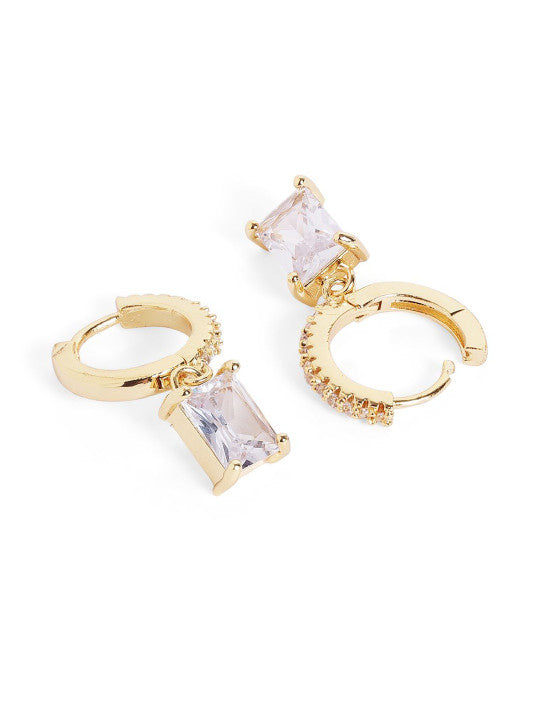 Ishin Black Colour Gold Plated Pearl Drop