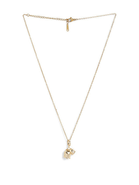 Ishin Gold  Colour Gold Plated Artificial Stones And Beads Chain