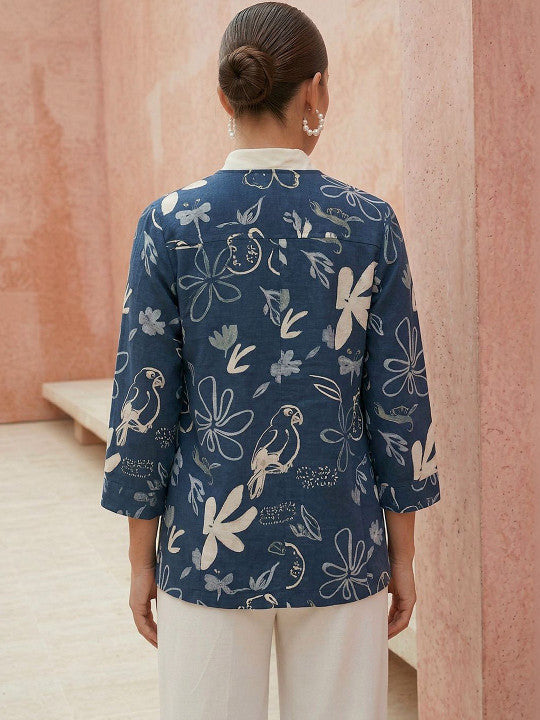 Comfy Indigo Pratidin Printed Kurtis