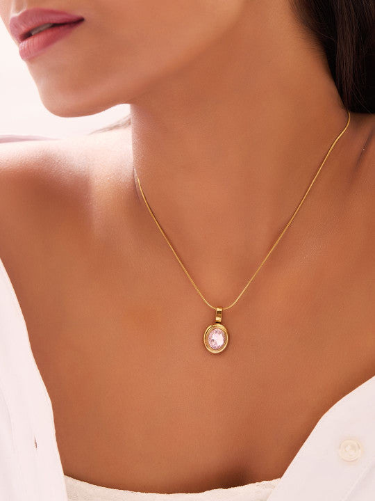 Ishin White  Colour Gold Plated Artificial Stones And Beads Chain