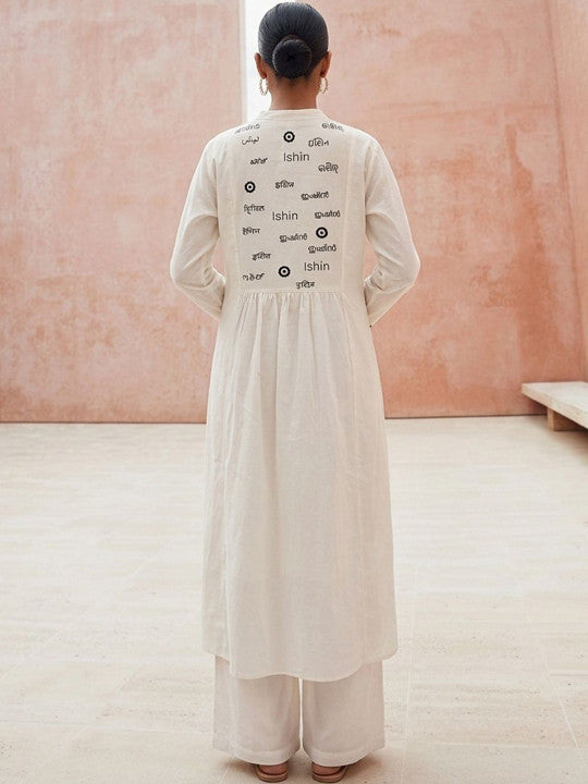 Comfy Natural Daftar Embroidered Kurta sets