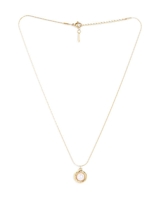 Ishin White  Colour Gold Plated Pearl Chain