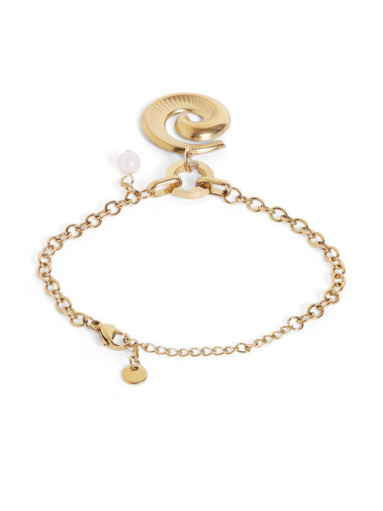 Ishin Gold Colour Gold Plated Artificial Stones And Beads Armlet