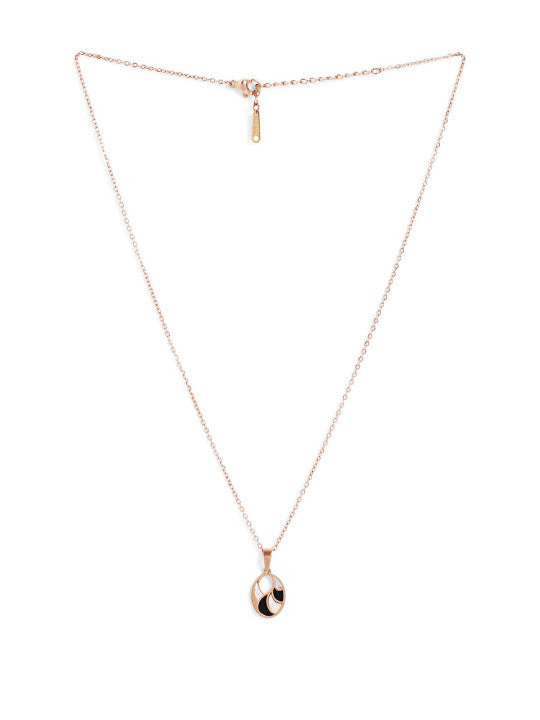 Ishin Black  Colour Gold Plated Artificial Stones And Beads Chain