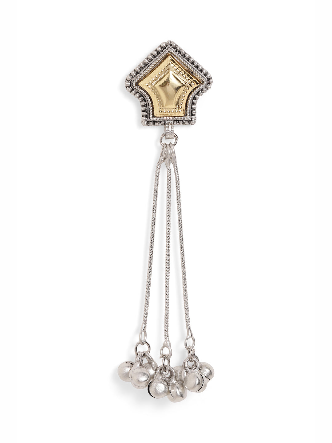 Ishin Silver Colour Silver Plated Drop Earring
