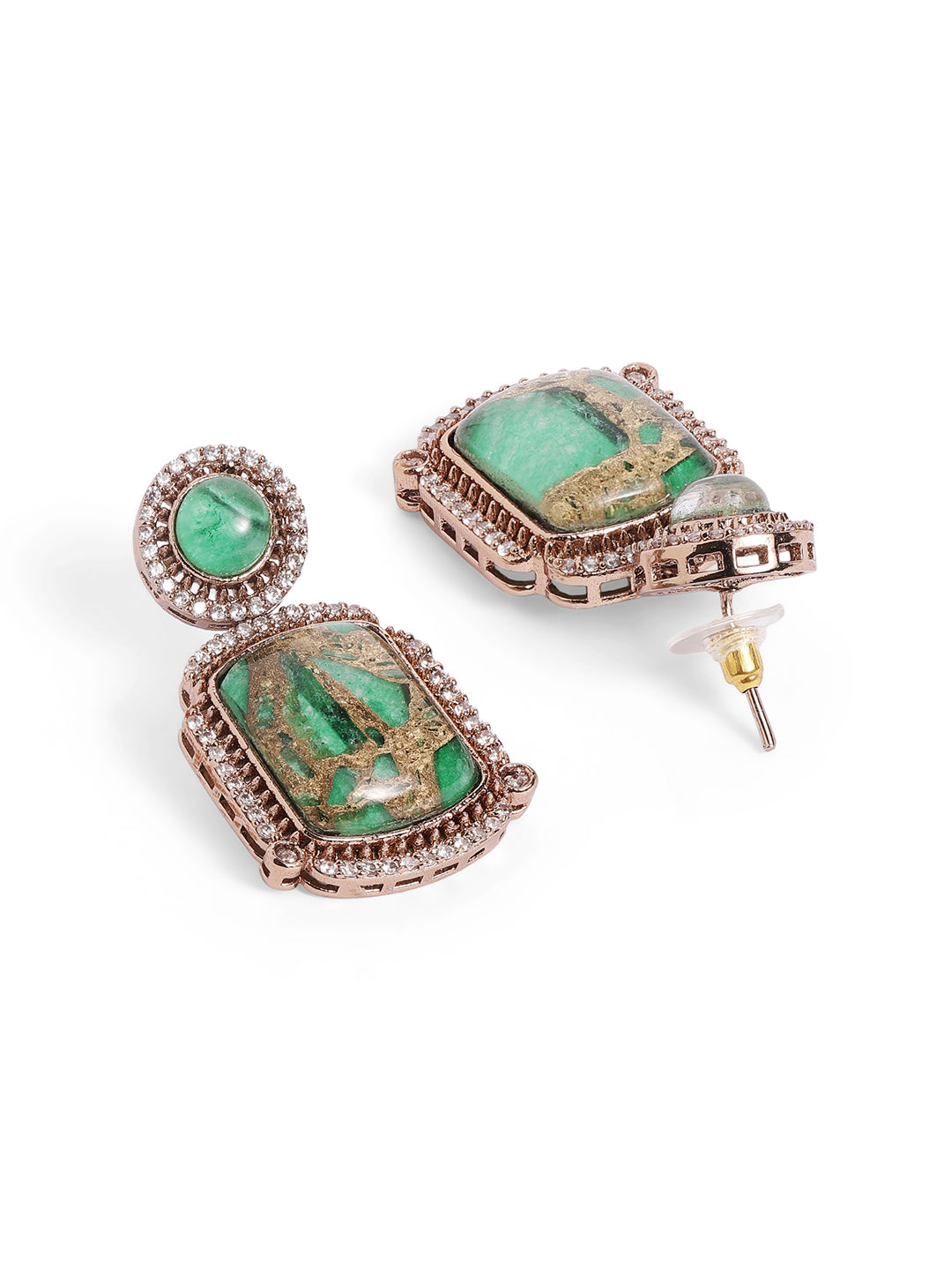 Ishin green  Colour Gold Plated jewellery set