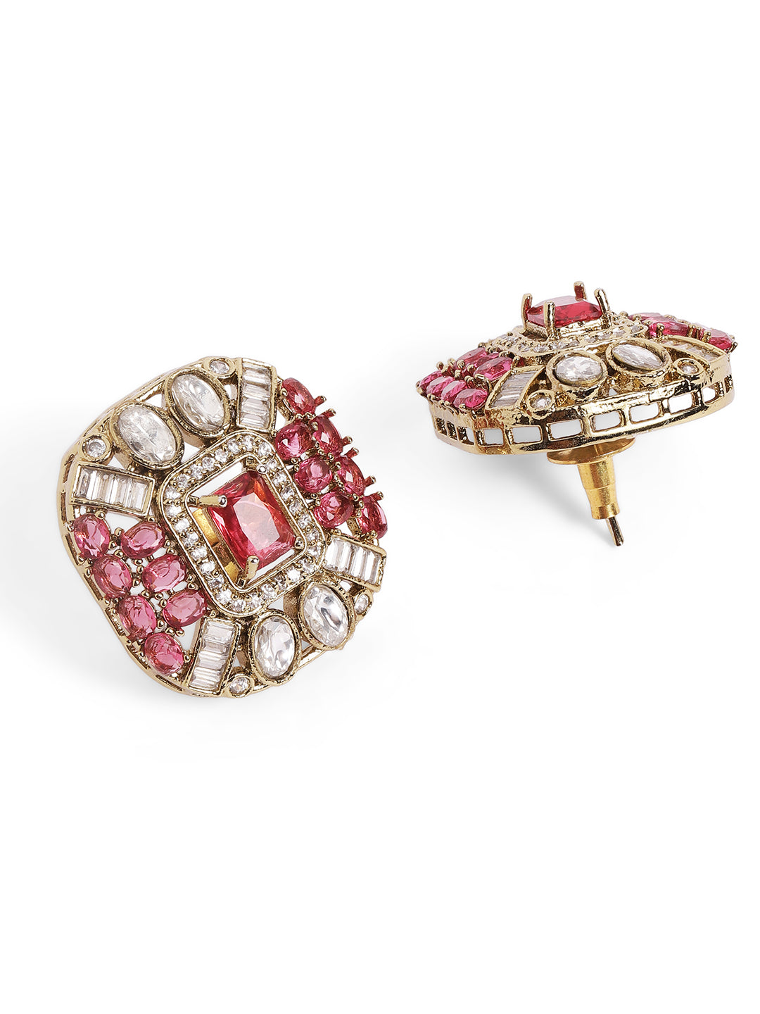 Ishin Red  Colour Gold Plated Jewellery set