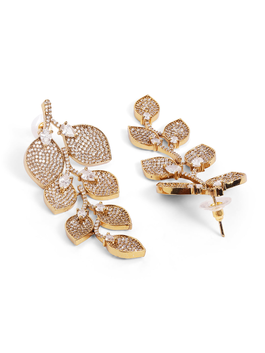 Ishin White  Colour Gold Plated AD Drop Earring