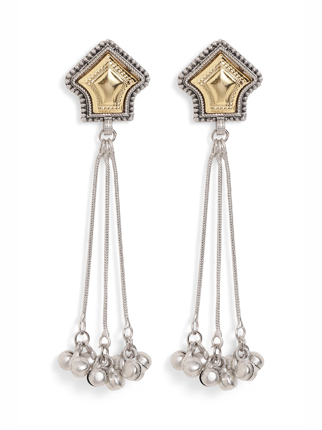 Ishin Silver Colour Silver Plated Drop Earring