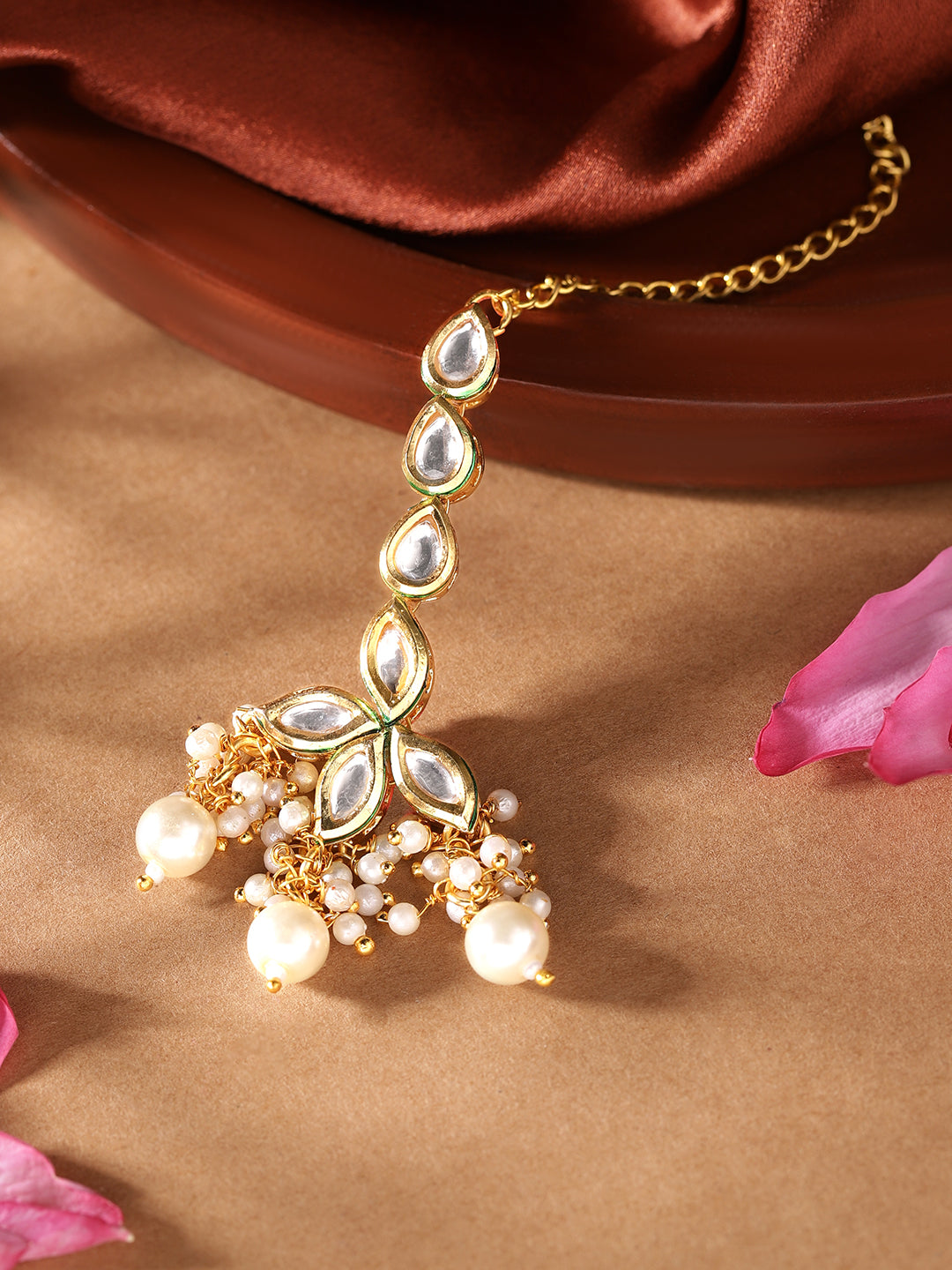 Ishin White  Colour Gold Plated Mangathika