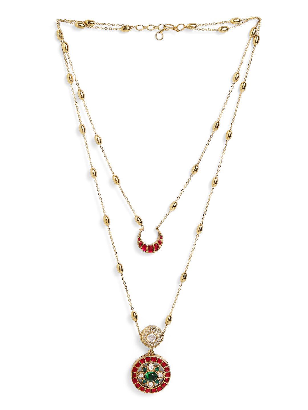 Ishin Multi  Colour Gold Plated Jewellery set