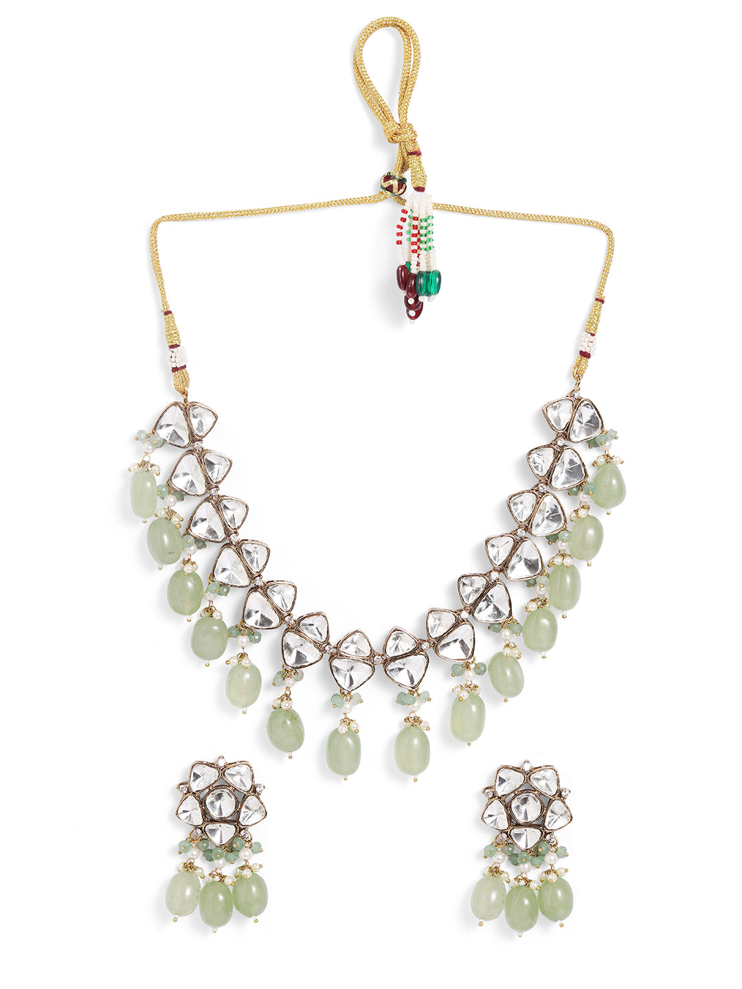 Ishin Green  Colour Gold Plated Jewellery Set