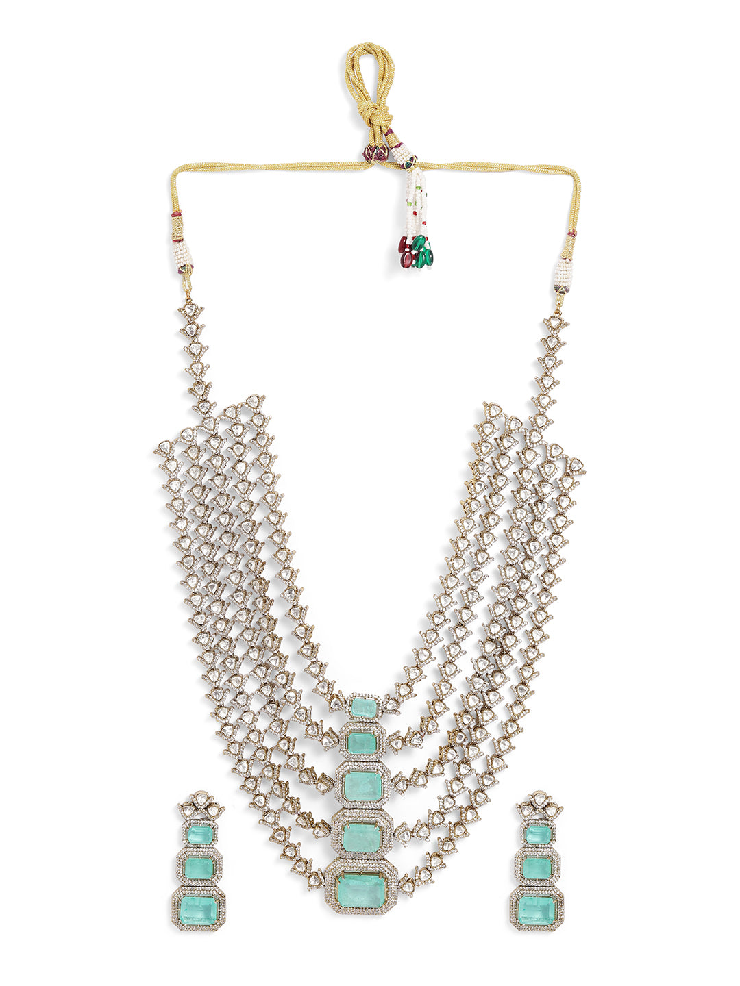 Ishin Aqua  Colour Gold Plated Jewellery set