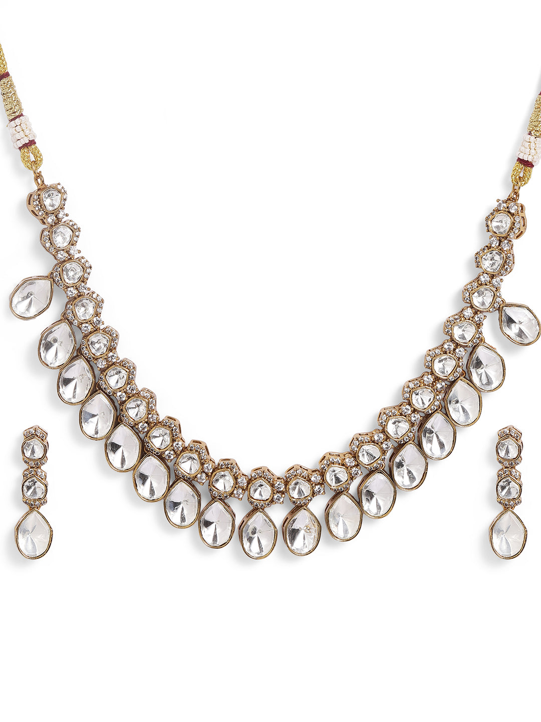 Ishin White  Colour Gold Plated Jewellery Set
