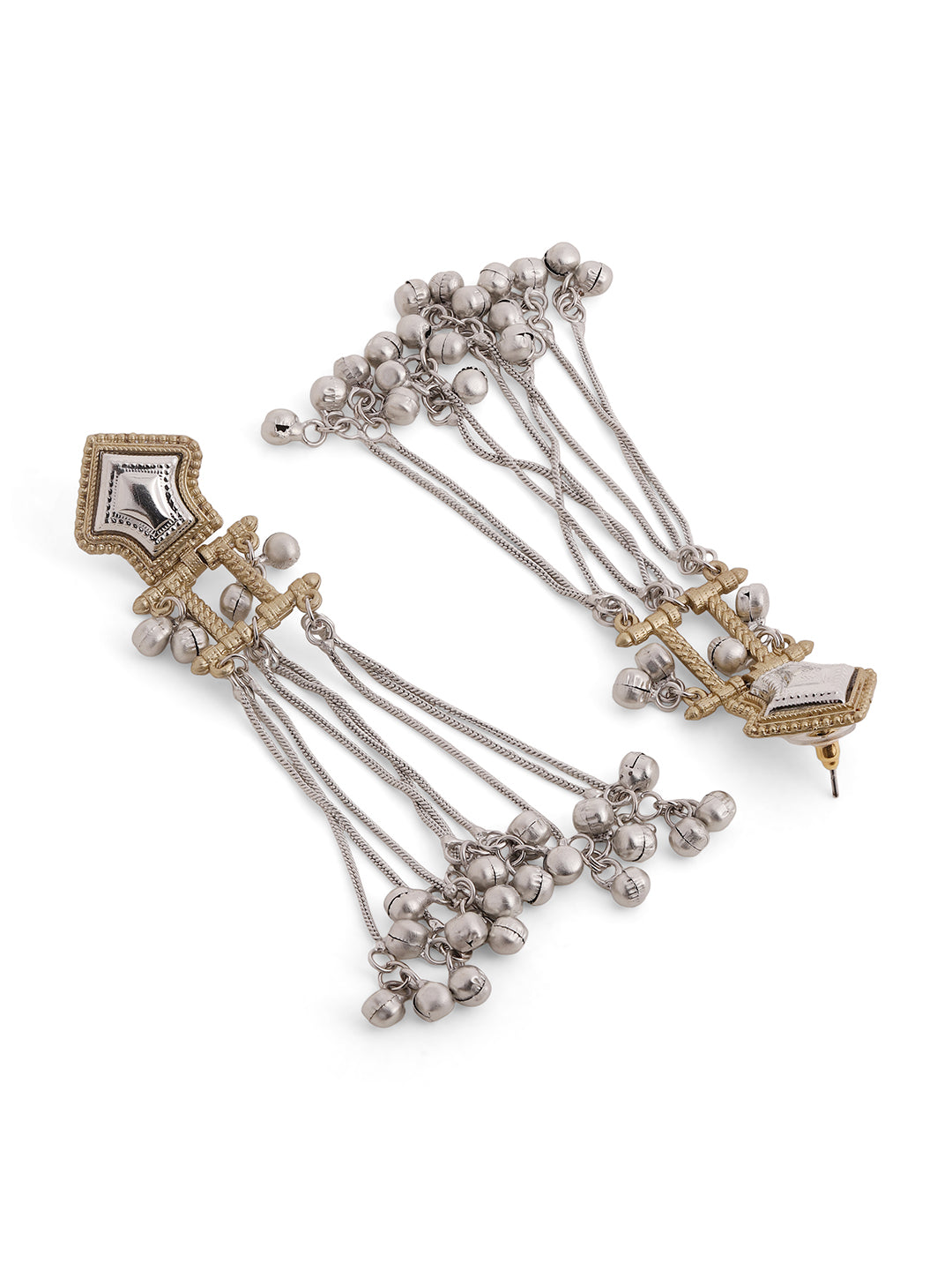 Ishin Silver Colour Silver Plated Drop Earring
