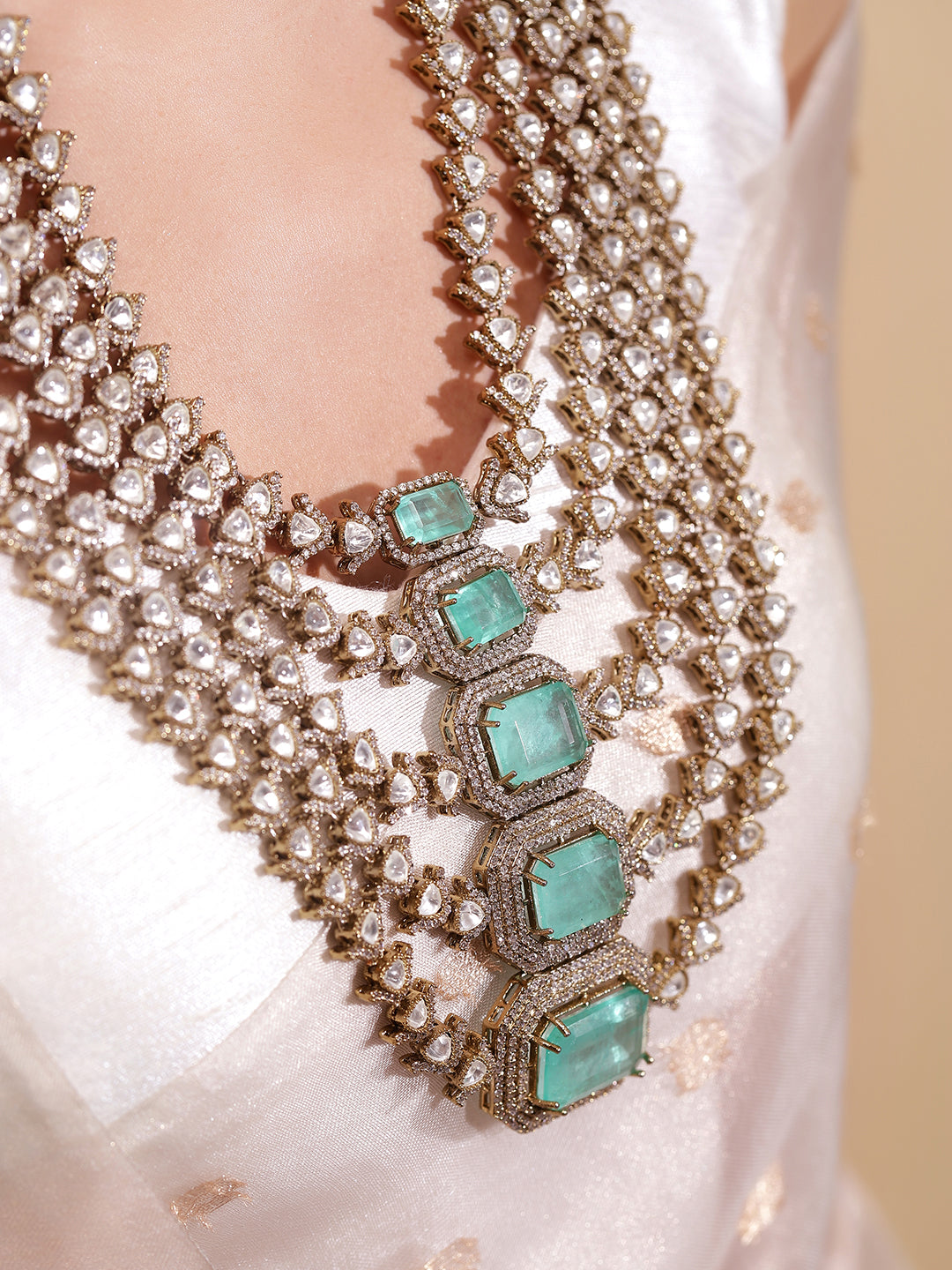 Ishin Aqua  Colour Gold Plated Jewellery set