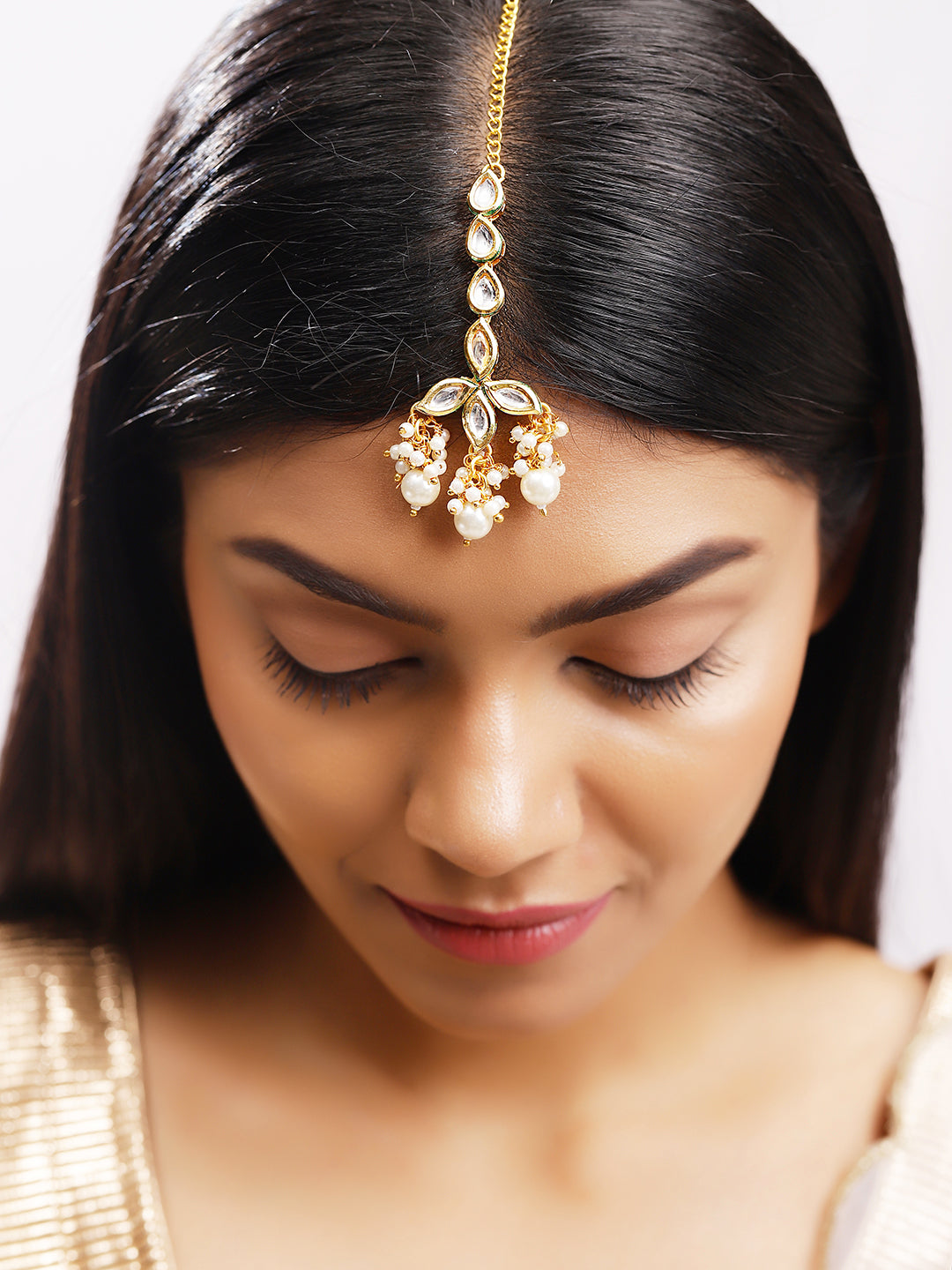 Ishin White  Colour Gold Plated Mangathika