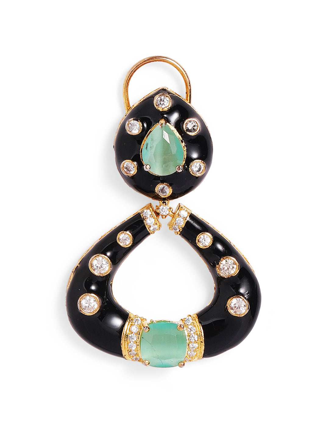 Ishin Aqua  Colour Silver Plated Drop Earring