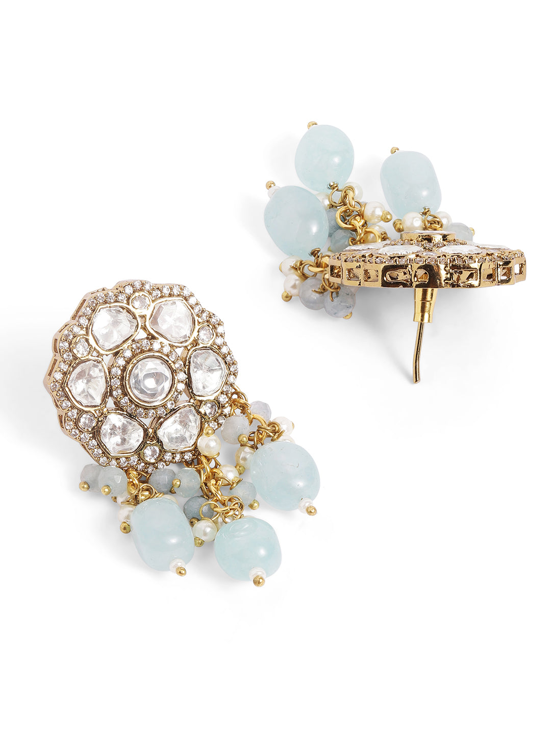 Ishin Blue  Colour Gold Plated Jewellery Set