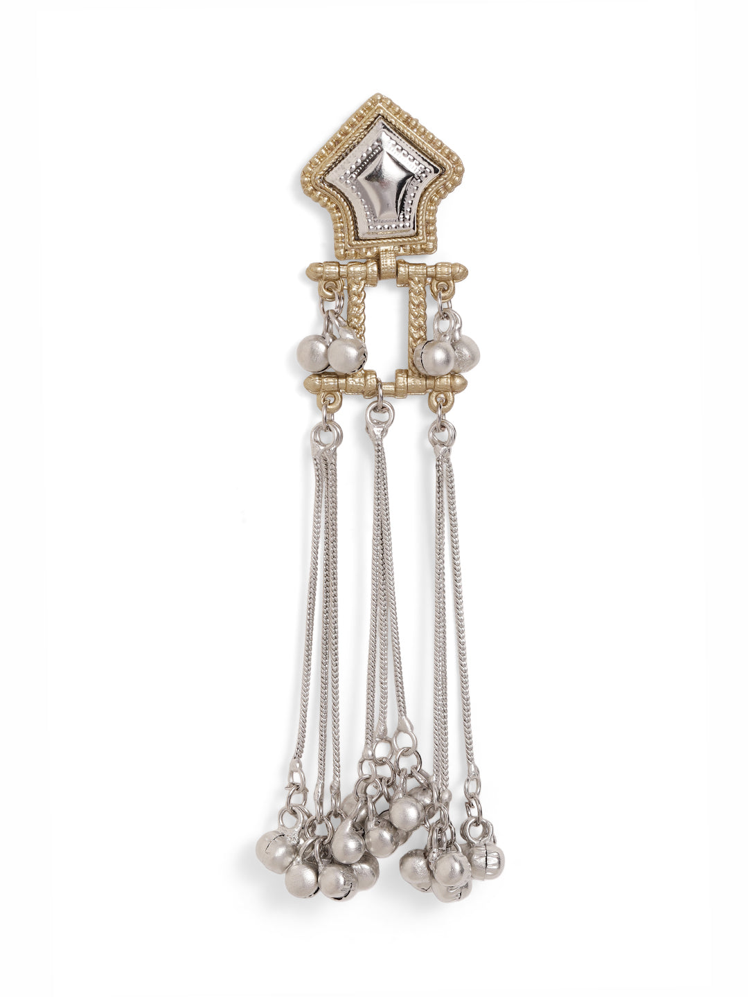 Ishin Silver Colour Silver Plated Drop Earring