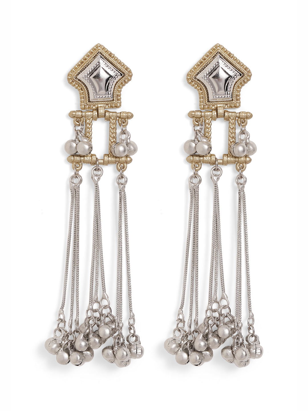 Ishin Silver Colour Silver Plated Drop Earring