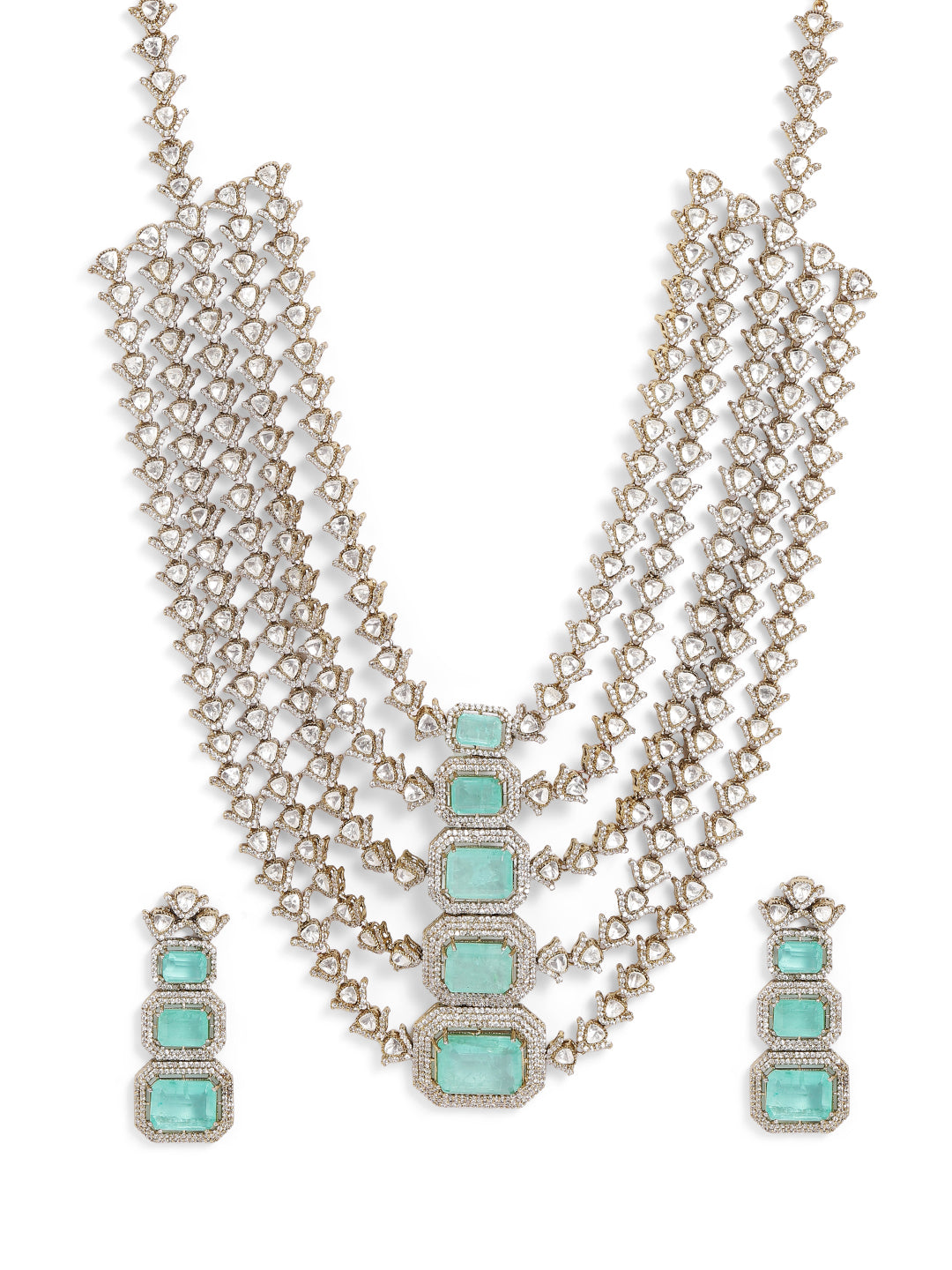 Ishin Aqua  Colour Gold Plated Jewellery set