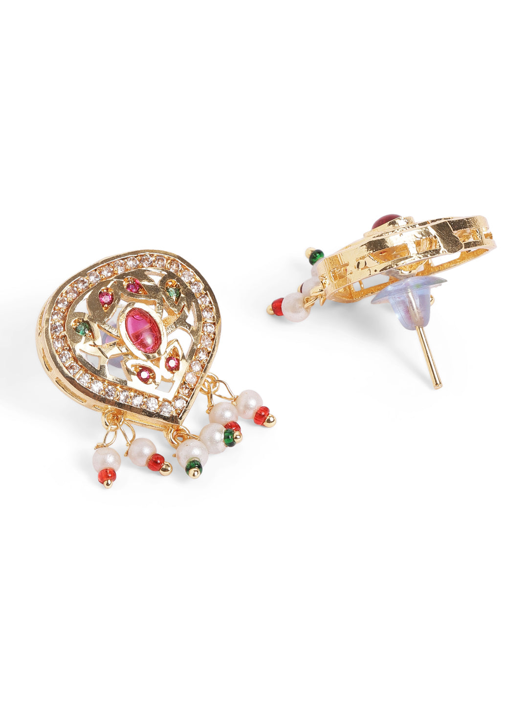 Ishin Multi  Colour Gold Plated Jewellery set