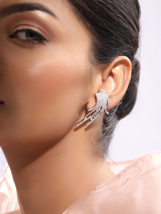 Ishin Gold Colour Gold Plated Stud Earring
