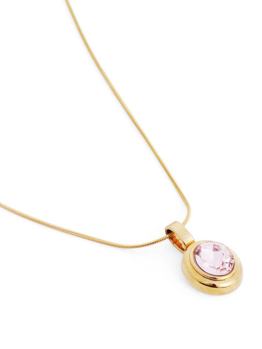 Ishin White  Colour Gold Plated Artificial Stones And Beads Chain