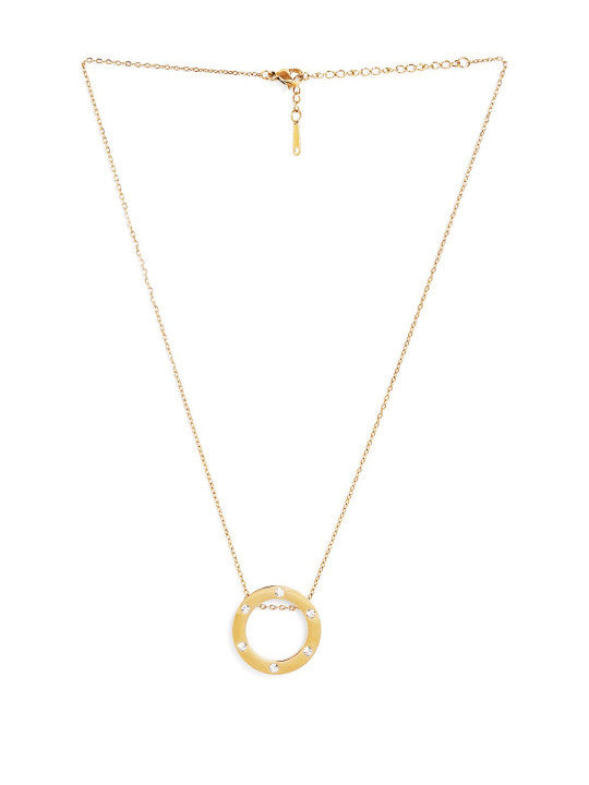 Ishin White  Colour Gold Plated Artificial Stones And Beads Chain