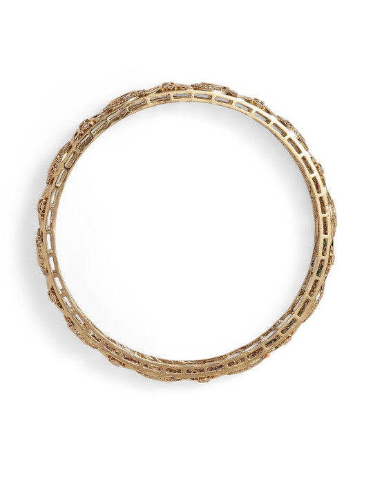 Ishin Multi Colour Gold Plated American Diamond Bangle