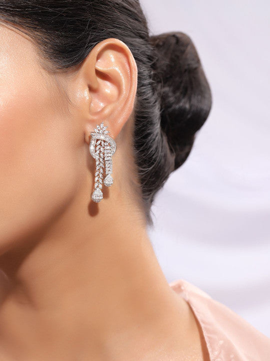 Ishin Black Colour Gold Plated Artificial Stones And Beads Stud Earring