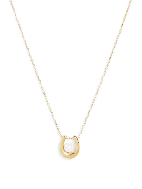 Ishin White  Colour Gold Plated Pearl Chain