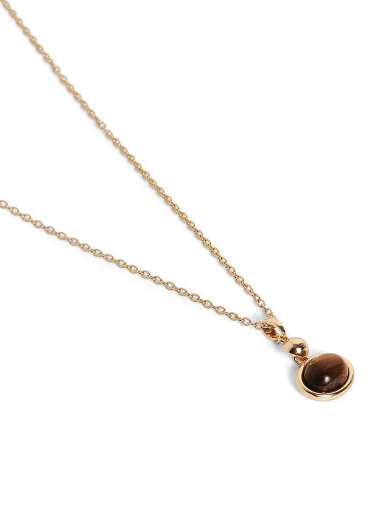 Ishin Brown  Colour Gold Plated Artificial Stones And Beads Chain