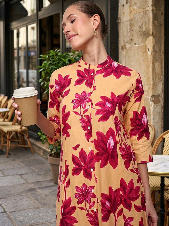 Comfy Yellow Pratidin Printed Kurta sets