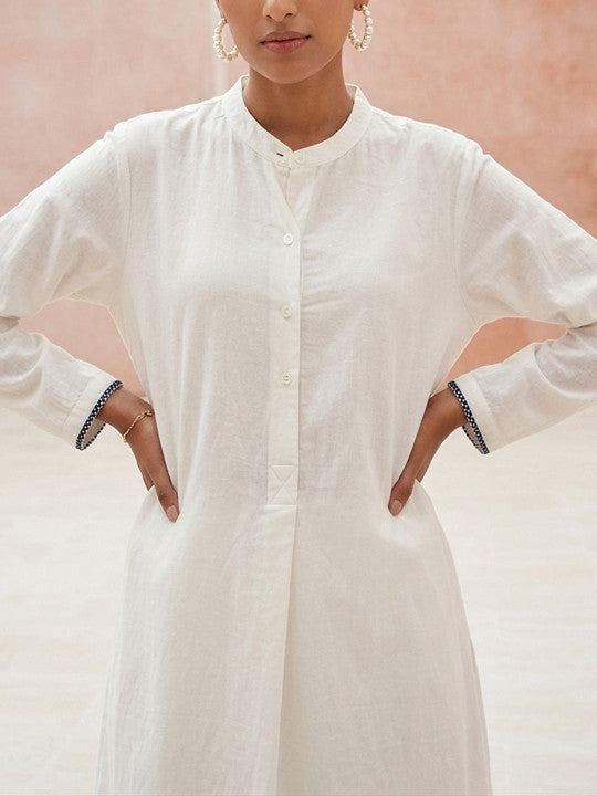 Comfy Natural Daftar Embroidered Kurta sets