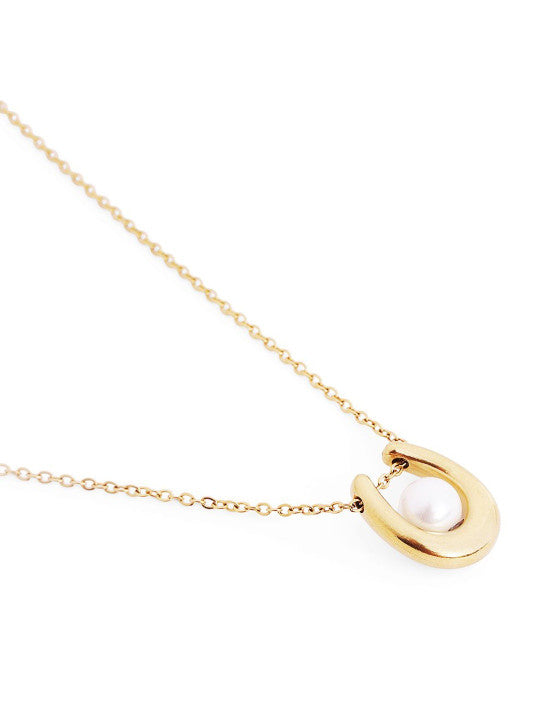Ishin White  Colour Gold Plated Pearl Chain
