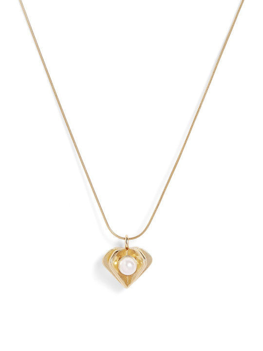 Ishin White  Colour Gold Plated Pearl Chain
