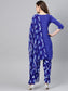 Women Blue & White Printed Unstitched Dress Material