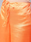 Ishin Women's Poly Cotton Orange Embroidered A-Line Kurta With Palazzo & Dupatta