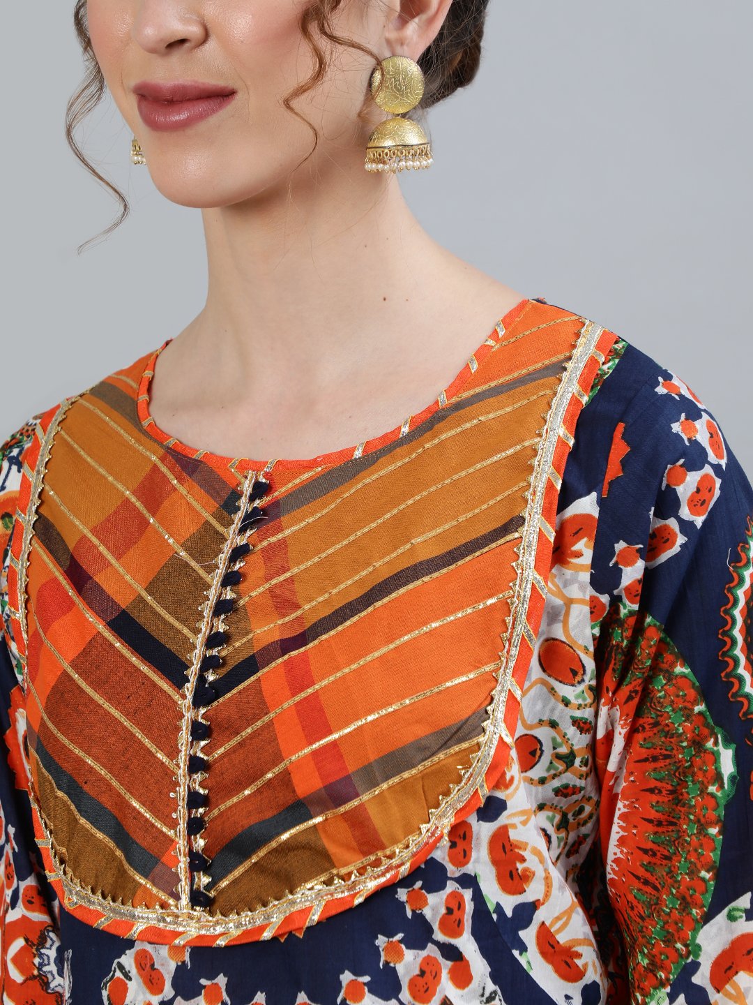 Ishin Women's Embroidered Peplum Kurta With Sharara & Dupatta 