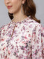 Ishin Women's Multicolored Floral Blouson Dress
