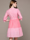 Ishin Women's Pink Embroidered Empire Dress