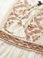 Ishin Women's Cream Flora A-Line Dress
