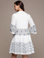 Ishin Women's White Floral A-Line Dress