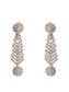 Ishin Silver Plated Fancy Zirconia Stone Drop Earring