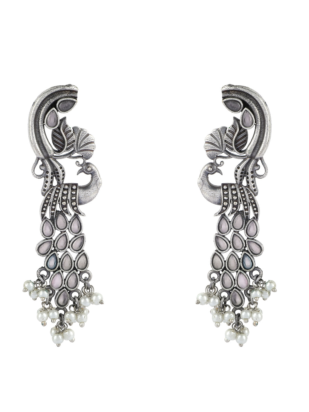 Shop Teejh Silver Oxidised Earcuff For Women