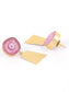 Ishin Gold Plated Fancy Pink Stone Square Shaped Drop Earing
